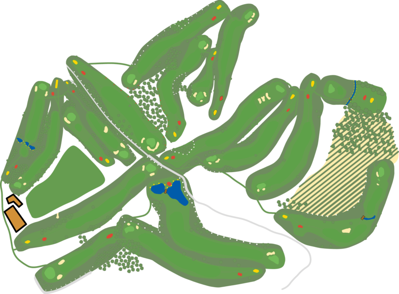 18-Loch Lageplan unseres Golfclubs
